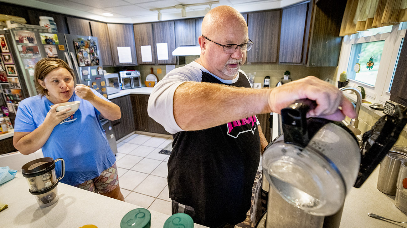 Establishing a daily routine is an important way Melissa helps manage her early-onset Alzheimer's. 