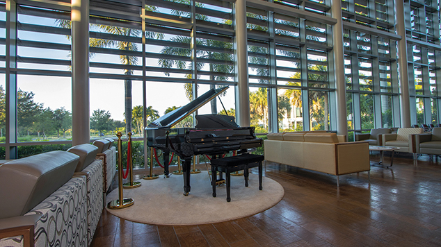 Piano in lobby